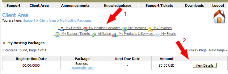 My Hosting Packages